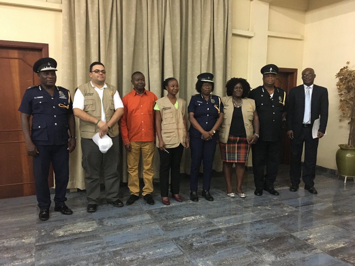 GhanaIGP's tweet photo. COP/ Mrs. Atinga assures the AU observers of a peaceful elections #AU_GhPolice. https://t.co/NDxC0C2PKO
