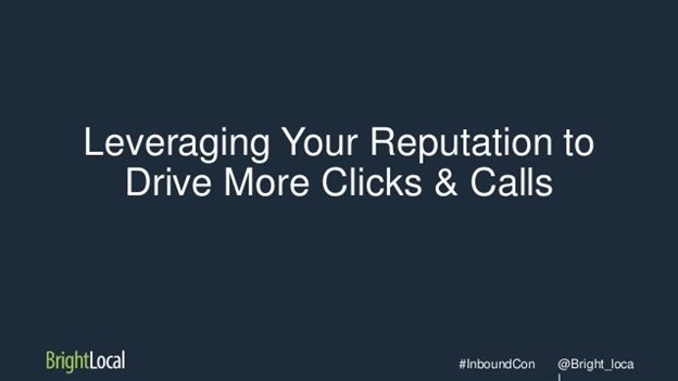 RepuGen_'s tweet photo. Leveraging your #reputation to drive more clicks & calls - #Inboundcon via @SlideShare by @bright_local >> https://t.co/MmbruMwkLk https://t.co/ozhfFqTv4K