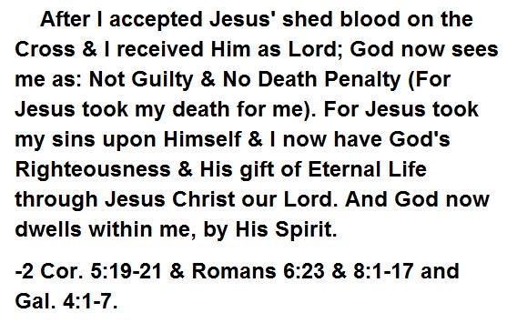 RLewis77's tweet photo. After I accepted Jesus' shed blood on the Cross 
&amp; I received Him as Lord; 
God now sees me as... https://t.co/6widXbWotR