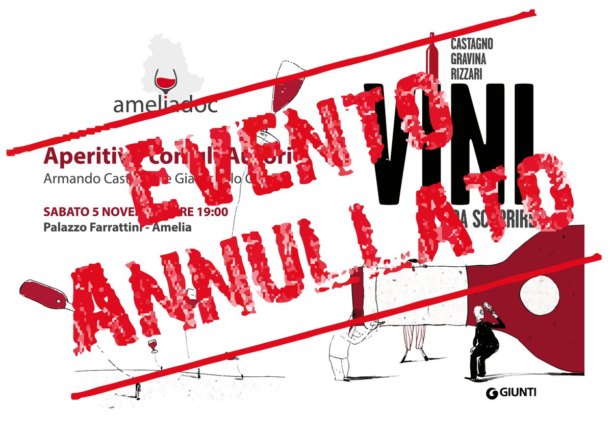 ameliadoc's tweet photo. la manifestazione VINI DA SCOPRIRE sarà al momento rinviata a data da destinarsi... https://t.co/0w6VKhjAMB
