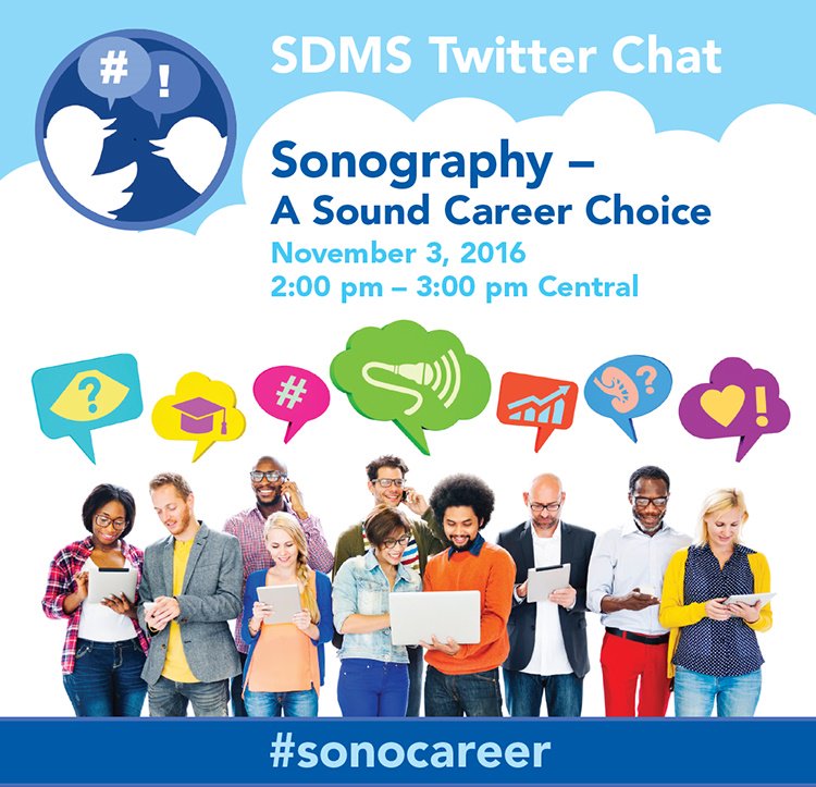 TheSDMS's tweet image. SDMS Twitter Chat Today from 2-3pm Central! Use #sonocareer to be part of conversation. Join us here or watch at sdms.org/resources/twit…!