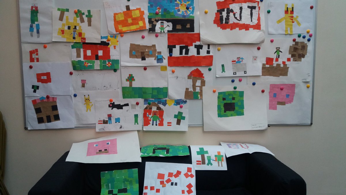 NatMiningMuseum's tweet photo. @NewtongrangePS Thanks to all the P6s who came along today and produced these wonderful works of art! #craftingthemine https://t.co/Xt4nuqb5BR