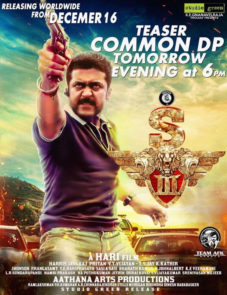 Bharathds_offl's tweet photo. #S3TeaserCommonDP By Team AFK On Tomarrow At 6pm | @Suriya_offl | @rajsekarpandian | @TeamAFK1 https://t.co/CuXS3agSBQ