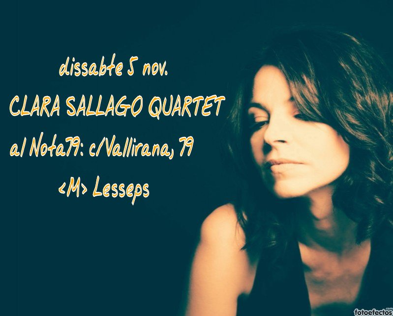 Aquest dissabte a les 22h estarem de nou al NOTA 79 amb Gabriel Amargant, Bartolomeo Barenghi i Guillermo Prats. Quina il.lusió!!! Veniu!!!