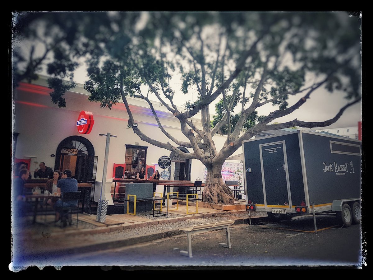 JRFoodTrailer's tweet photo. We're @TheStationCPT for #FirstThursdays, pop in, chill out! G&amp;T on tap!! https://t.co/hNhS1o9L5C