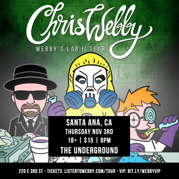 EightyHDMusic's tweet photo. TONIGHT — @ChrisWebby's #WebbysLab2Tour at @UndergroundDTSA! Doors: 8PM, Show: 8:30PM. Tickets Remain at https://t.co/xt9R3uCdxK https://t.co/IS3Jw6Dhp5