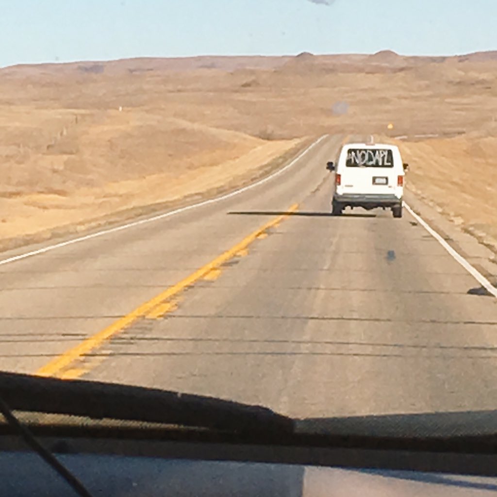 WhatsNextDoc's tweet photo. #whatsnext is headed to the front lines. Drove all night #NoDAPL #StandWithStandingRock https://t.co/u4LRu44bgA