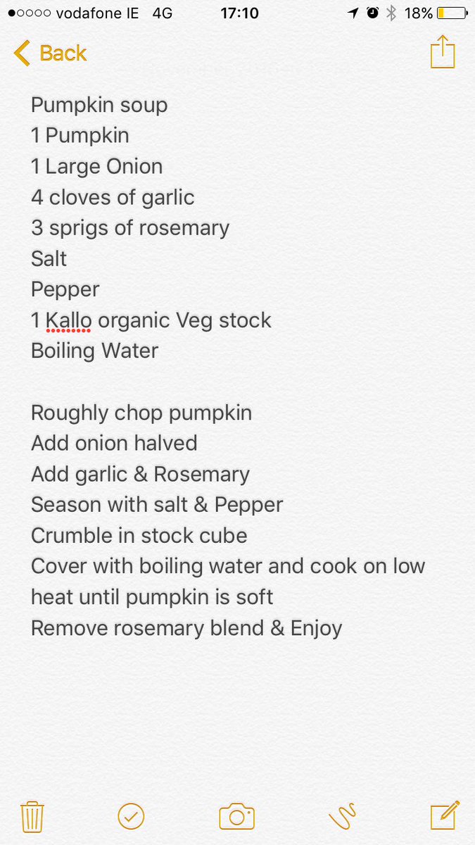 Anna_MTV's tweet photo. @FacesByGrace made pumpkin soup last night. This is the recipe I used https://t.co/H8rF1QwTsw