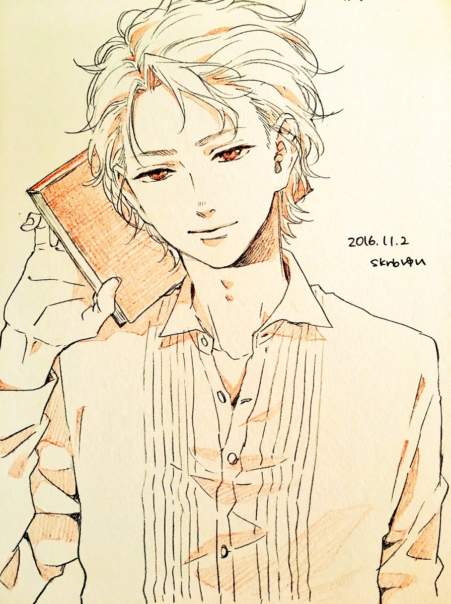skrb_gs's tweet photo. 僭越ながらスケブも描かせて頂きました･･･！貰って頂きありがとうございます！！！設楽先輩のネックレス忘れてしまい吐血しそう･･･ https://t.co/4FCERw1i7W