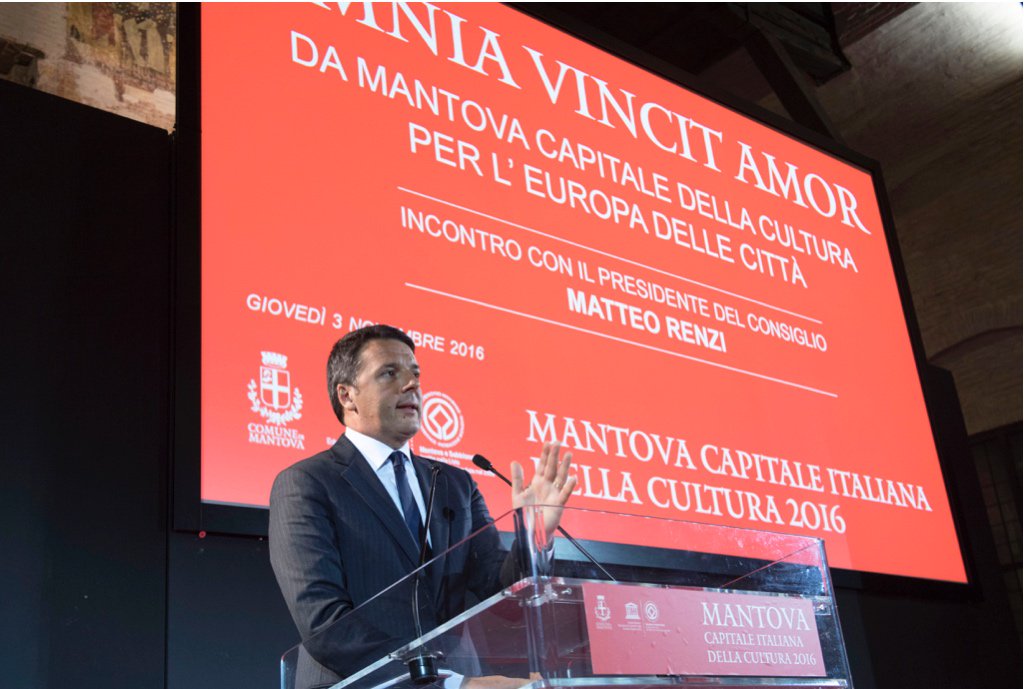 matteorenzi's tweet photo. A Mantova capitale della cultura Italiana.Lavoro straordinario quest'anno del sindaco Palazzi e di tutti i mantovani https://t.co/VQOSTBQHxj
