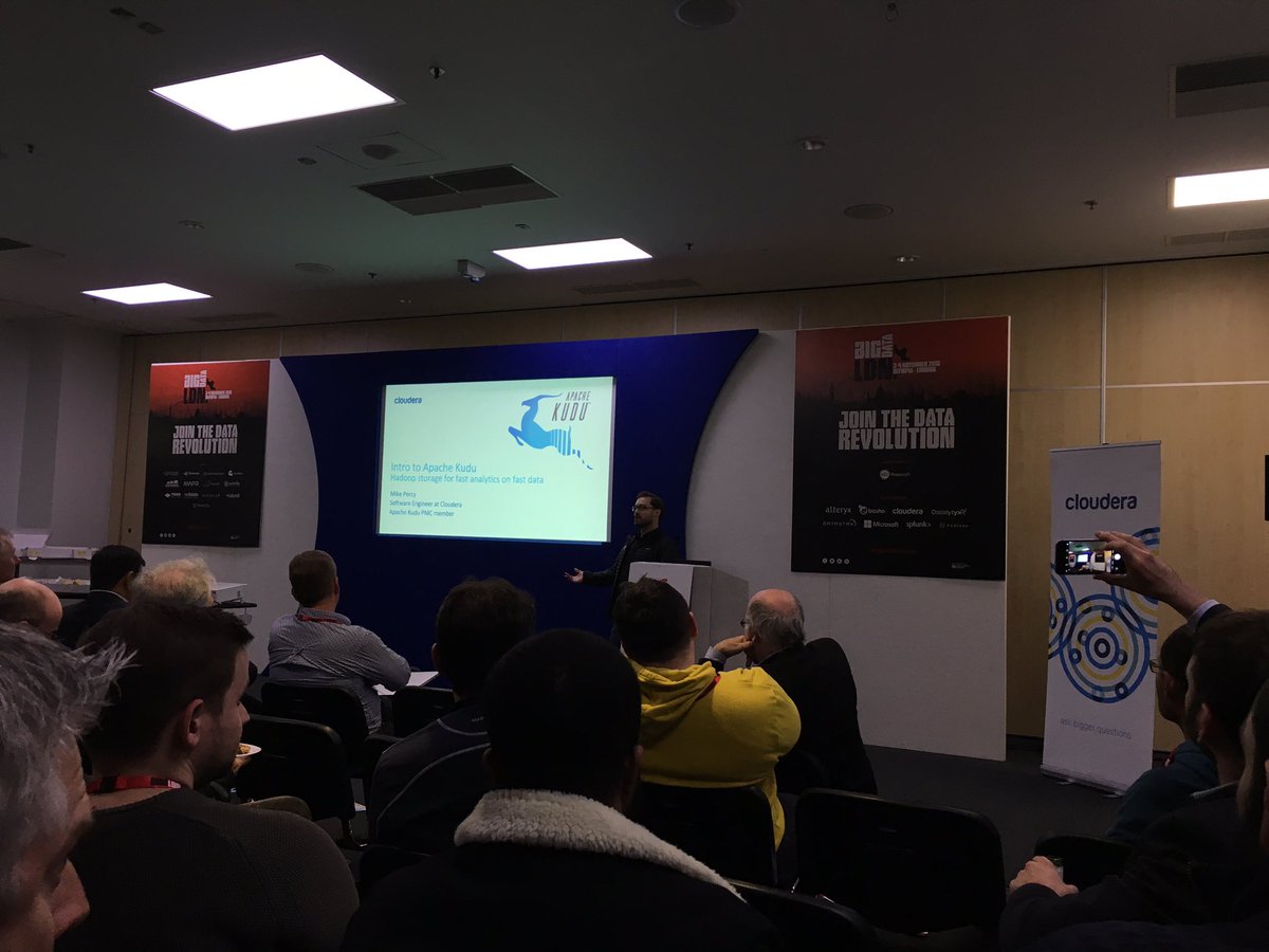 ClouderaEMEA's tweet image. .@mike_percy introduces #ApacheKudu to @hug_uk and the @ClouderaUK user group #BigDataLDN #MyBigDataMoment