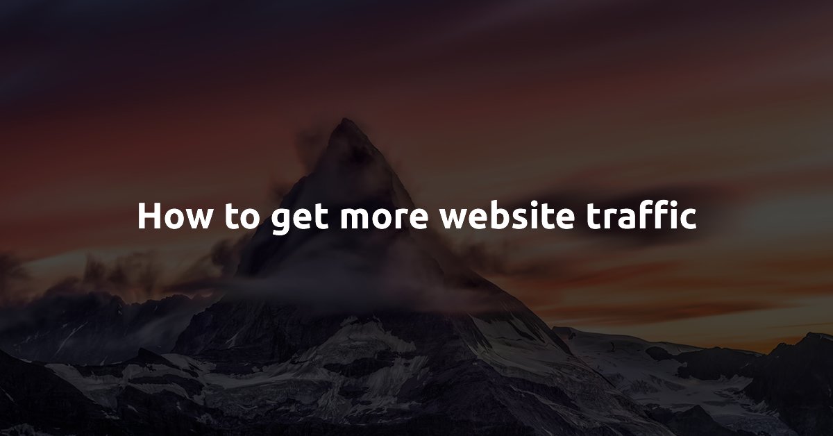 Lead_Boxer's tweet image. [NEW BLOG POST] How to get more website traffic: buff.ly/2eWDnM7 #marketing #startups #growth #tech