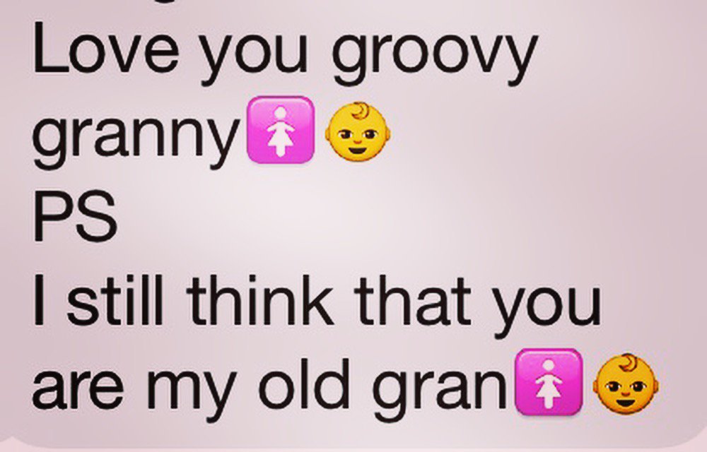 chrissyguinery's tweet photo. How a text from a 9-yr-old grandchild can make your day 💜💛 https://t.co/6ghgYoLAu1
