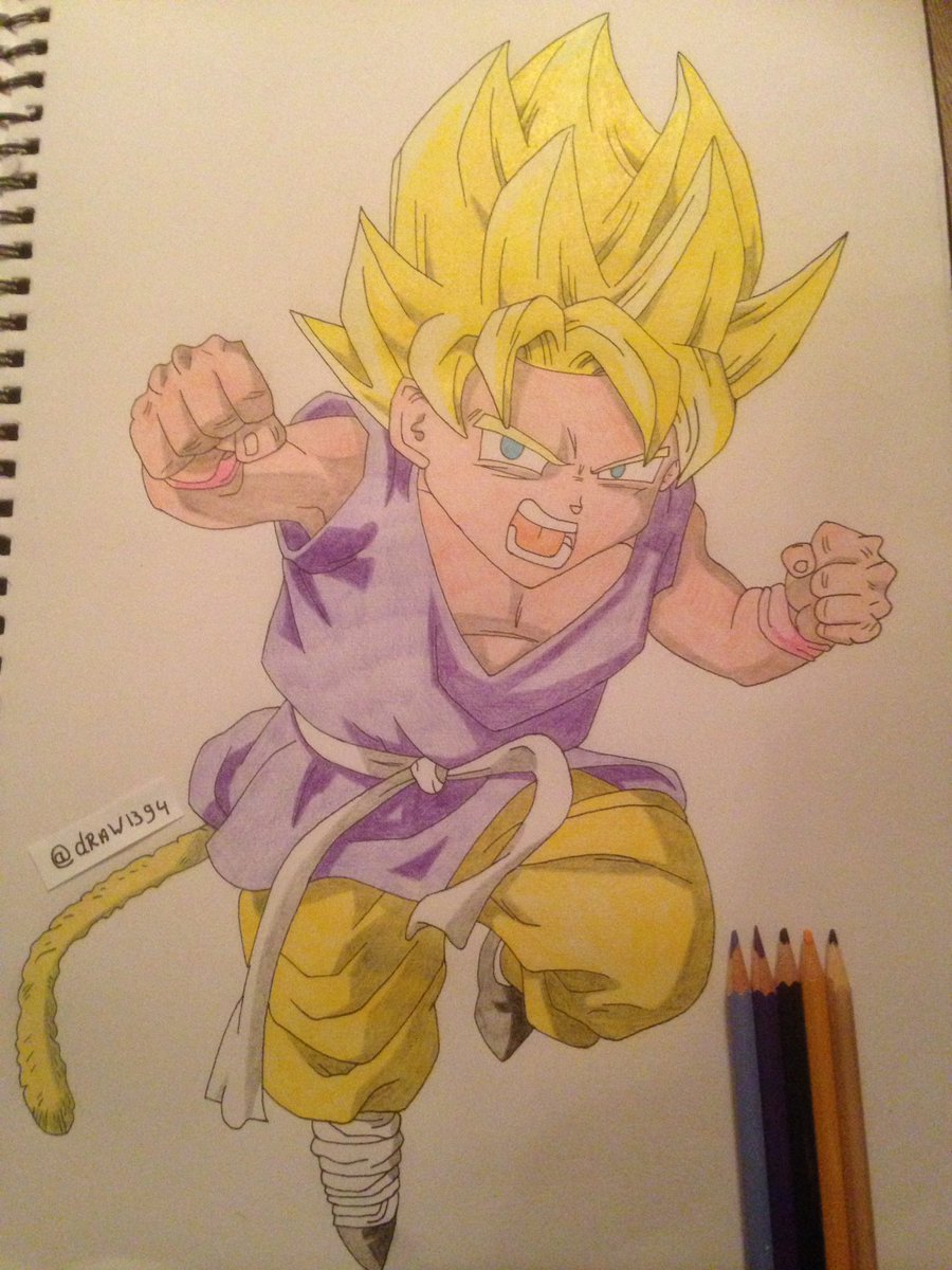 draw1394's tweet photo. Finished kidgoku super saiyan #drawing #kidgoku #goku #dragonball #dragonballZ #DragonBallGT #bruynzeel #phanasu #cre8hype #childhood https://t.co/id9XeNUCCZ