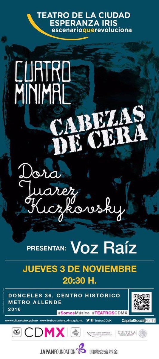 arteycultura's tweet photo. La multiculturalidad musical invade el #TeatroDeLaCiudad esta noche con #VozRaíz: @cabezasdecera, @asteroidream y #CuatroMinimal te esperan https://t.co/y7DJutDfr5