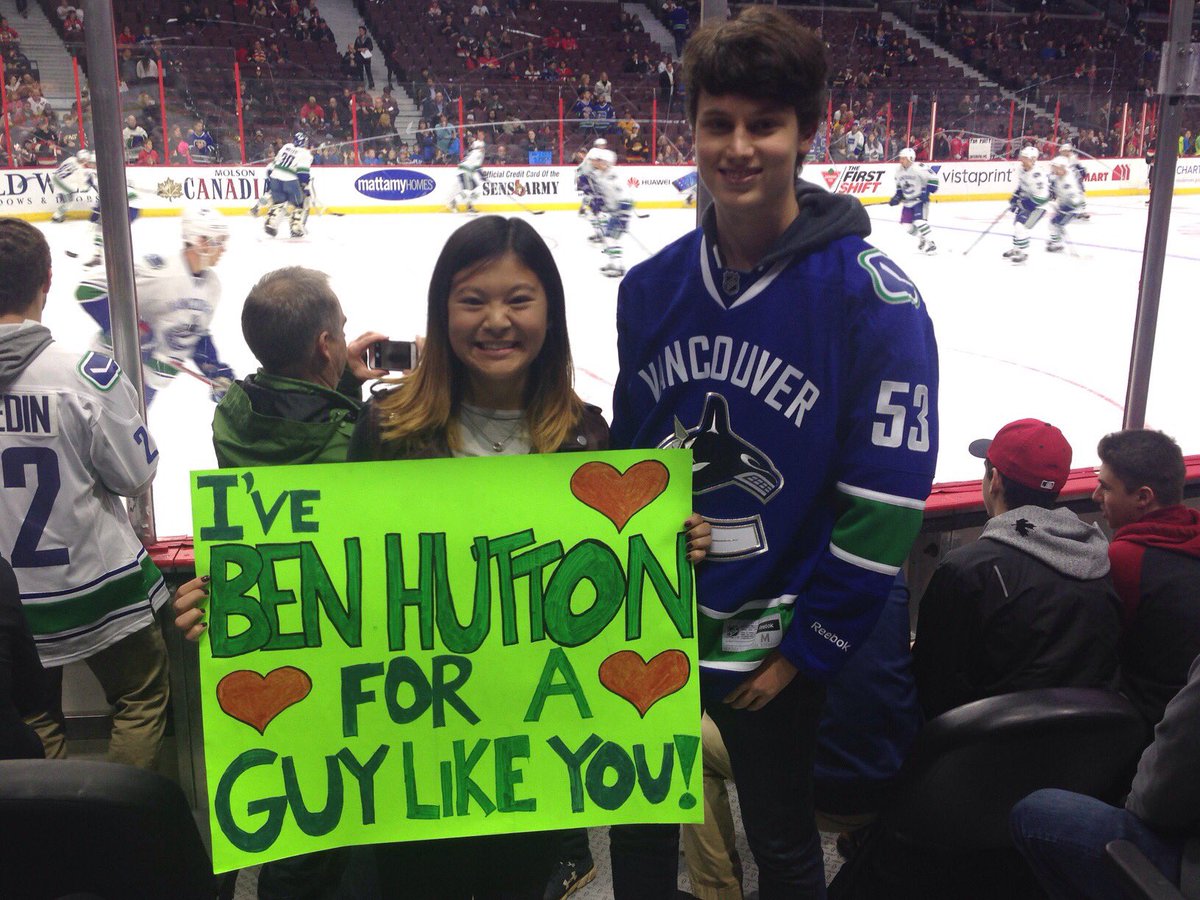 Canucks's tweet photo. No response from @bhutt10. Yet. 💞 https://t.co/CFMkhsMROg