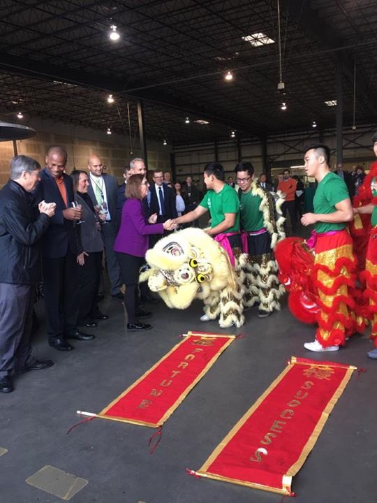 We had the opportunity to perform in front of Governor Kate Brown this morning for Cathay Pacific Airlines! #blessed #whitelotus #liondance