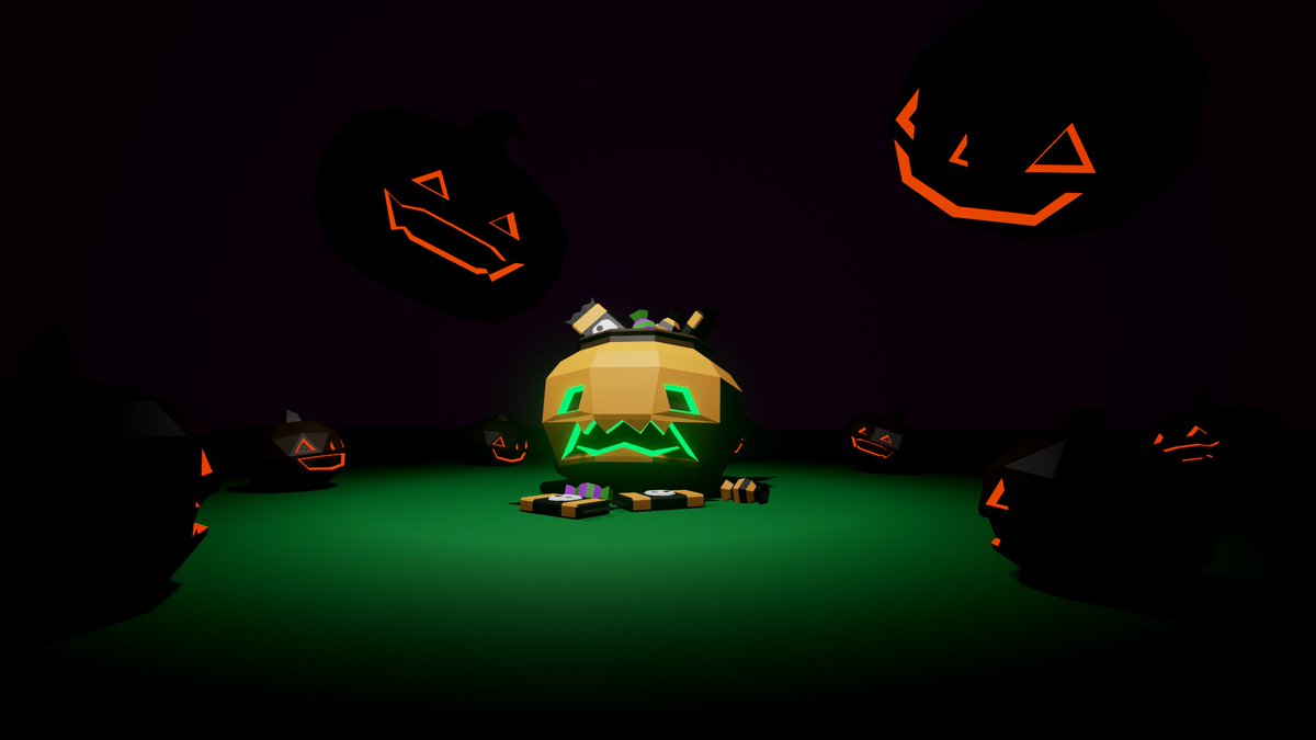 LogansLevel's tweet image. Happy Belated Halloween! Made some #LowPoly Jack O&apos;lanterns &amp;amp; Candy. Modeled in #Blender, Rendered in #UE4 #gamedev #indiedev