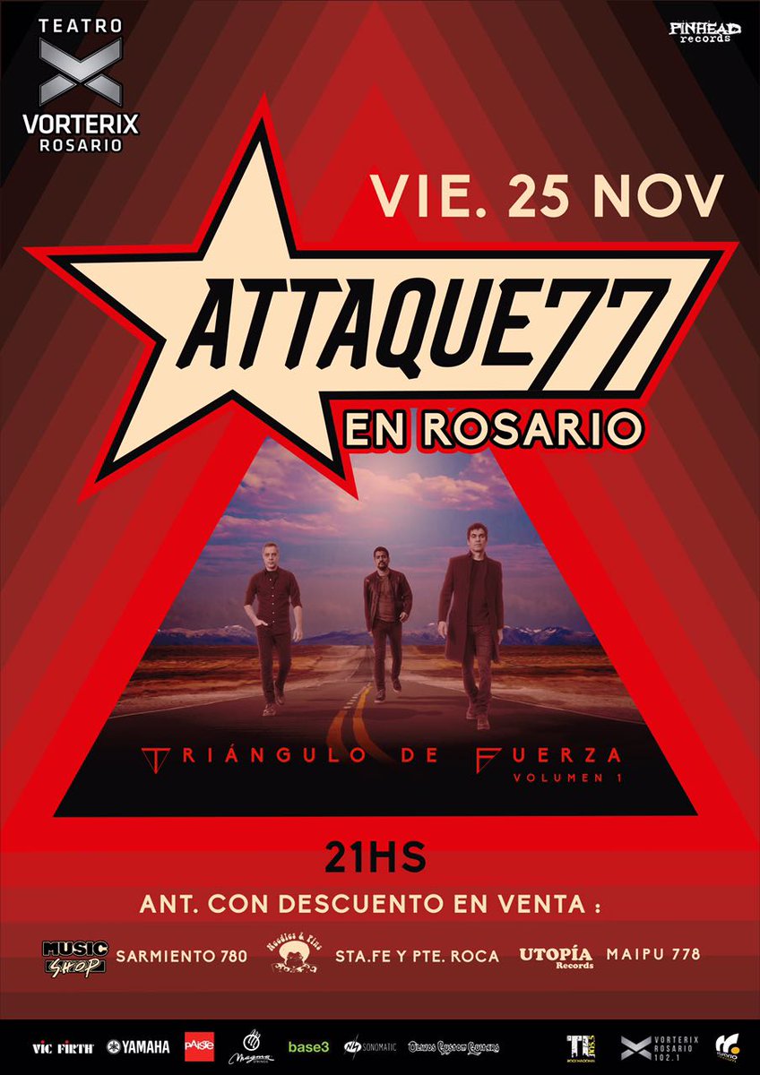 attaque77ok's tweet photo. Presentamos el volumen 1 de nuestro nuevo material #TriangulodeFuerza en  @RosarioVorterix.
Te lo vas a perder?
25 de noviembre. https://t.co/IZXpC0pgfI