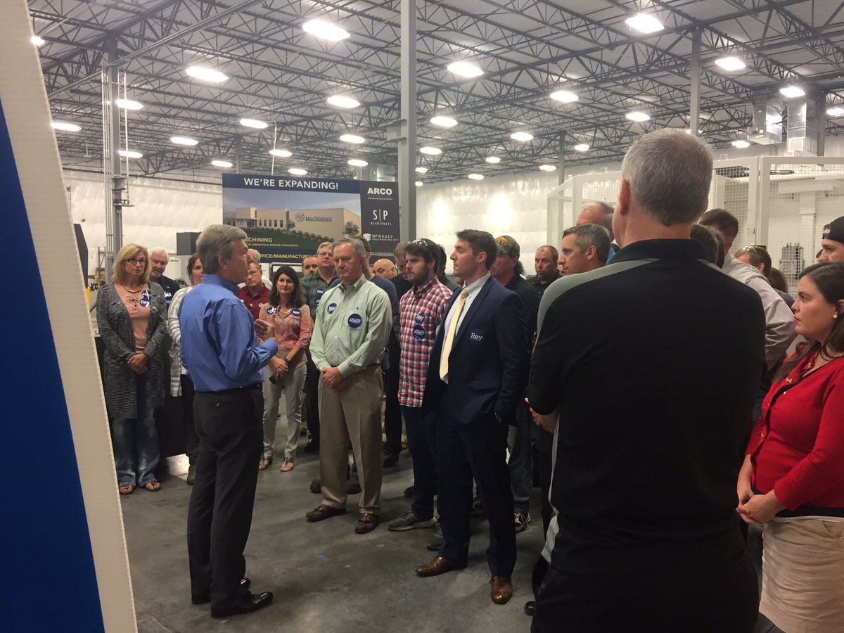 AlMeyer19's tweet photo. The #MoreJobsLessGov tour brought us to R&S Machining here in #STL where they supply aerospace parts for companies all across the US #MOSEN https://t.co/JgQlv1u3jn