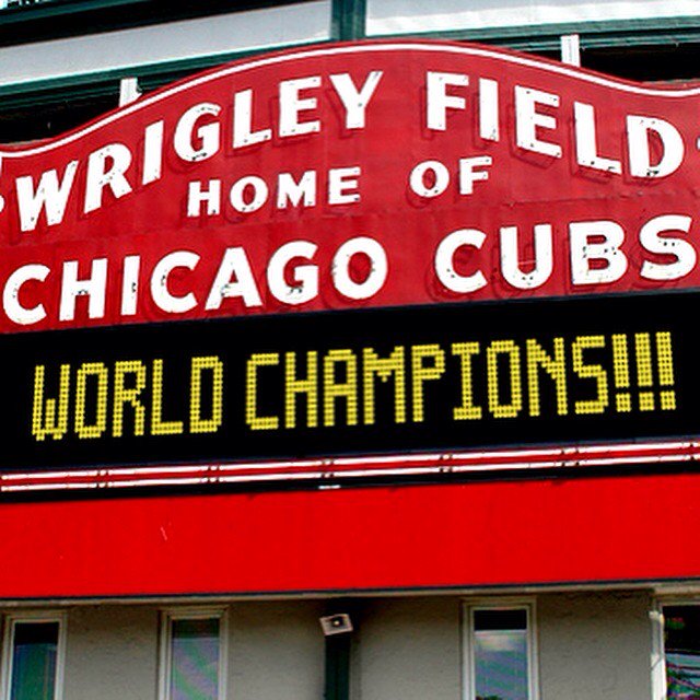 Congratulations to the Chicago Cubs for winning their first World Series since 1908! #cubswin #108years #flythew