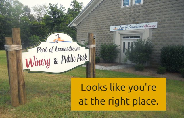 Leonardtown Winery PortofLtownWine