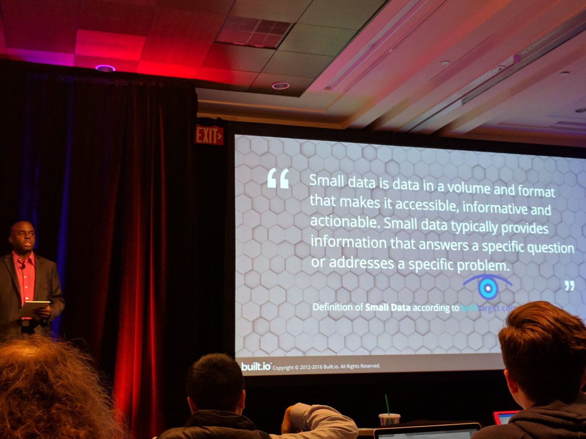 switzerly's tweet image. Small data is way more valuable and relevant to most of us than big data. - @timesync #APIStrat