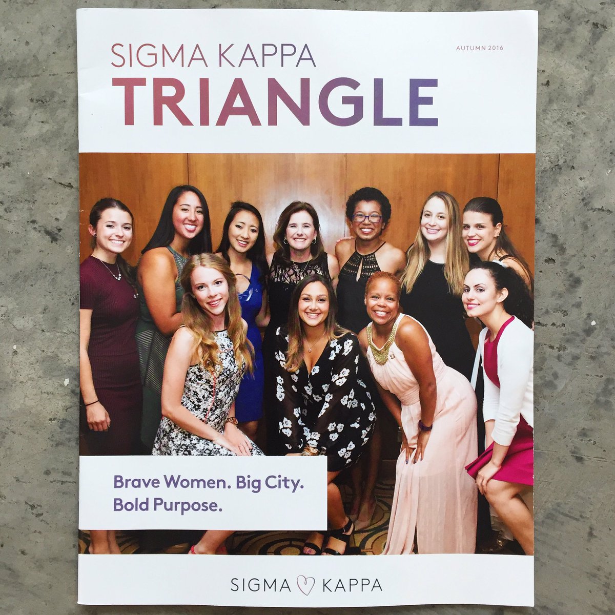 NYCSigmaKappa's tweet photo. Did you get your copy of The Triangle yet?! #NYCSigmaKappa Alumnae Chapter + Zeta Phi Chapter (@sigmakapparu) are on the cover! @sigmakappa https://t.co/DS6up29Xpn