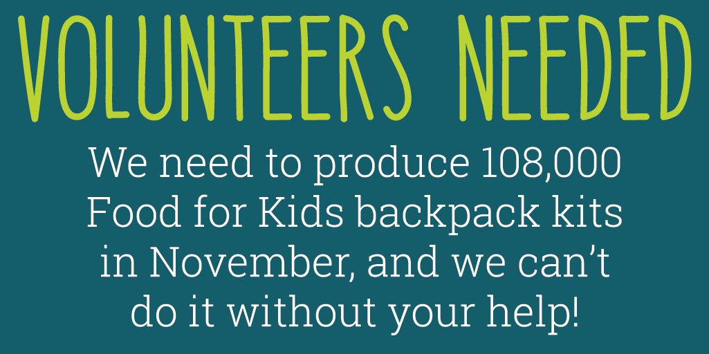 Additional volunteer shifts have been added for November &amp; December - sign up now! ow.ly/OVYU305OUdd