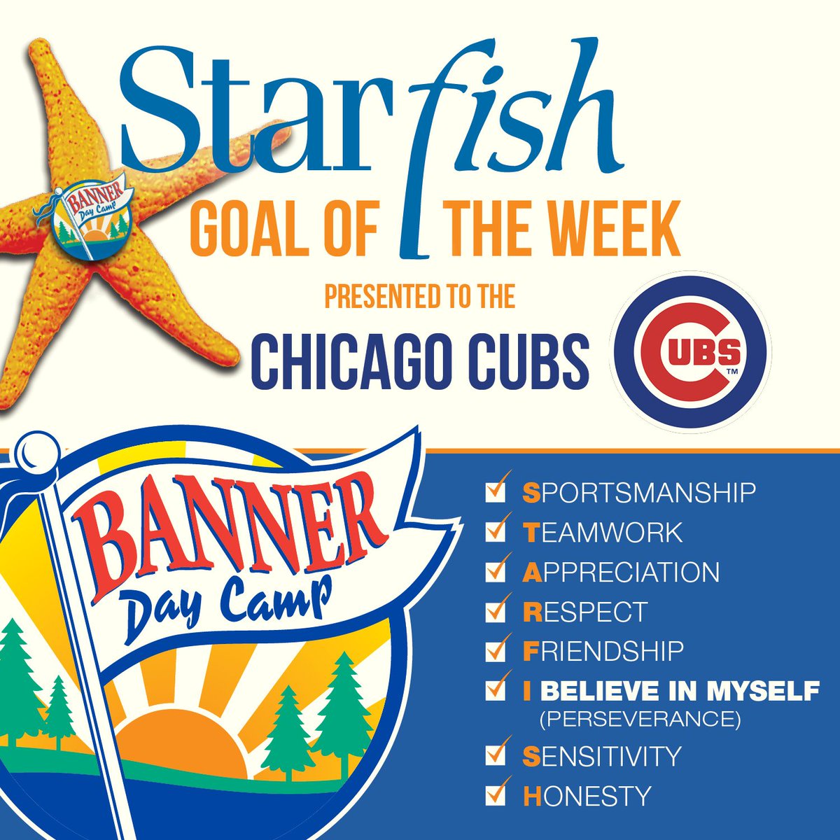 Banner Day Camp On Twitter Cubs Enjoy A Starfish Award For