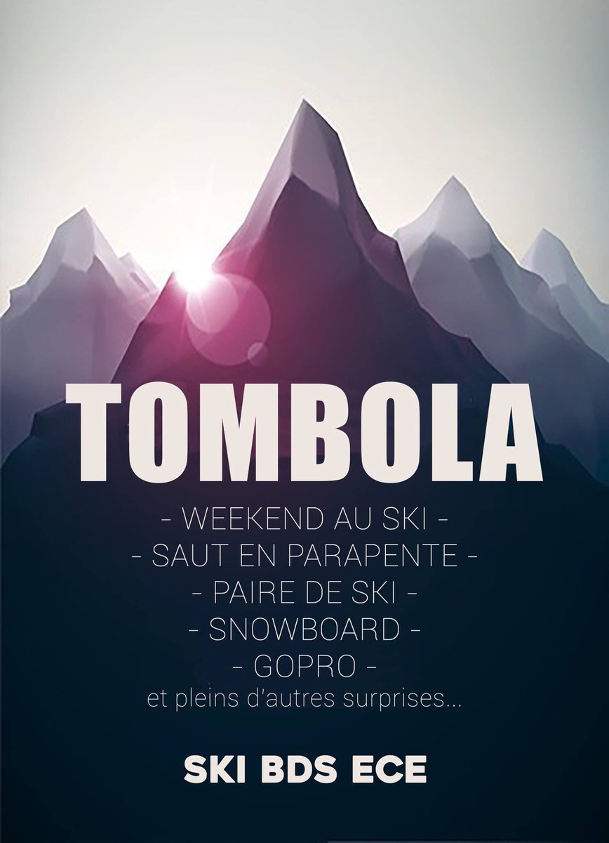 Il ne vous reste plus que quelques jours pour venir acheter vos tickets de Tombola ! Le tirage au sort aura lieu pendant le pot! #vieassoECE