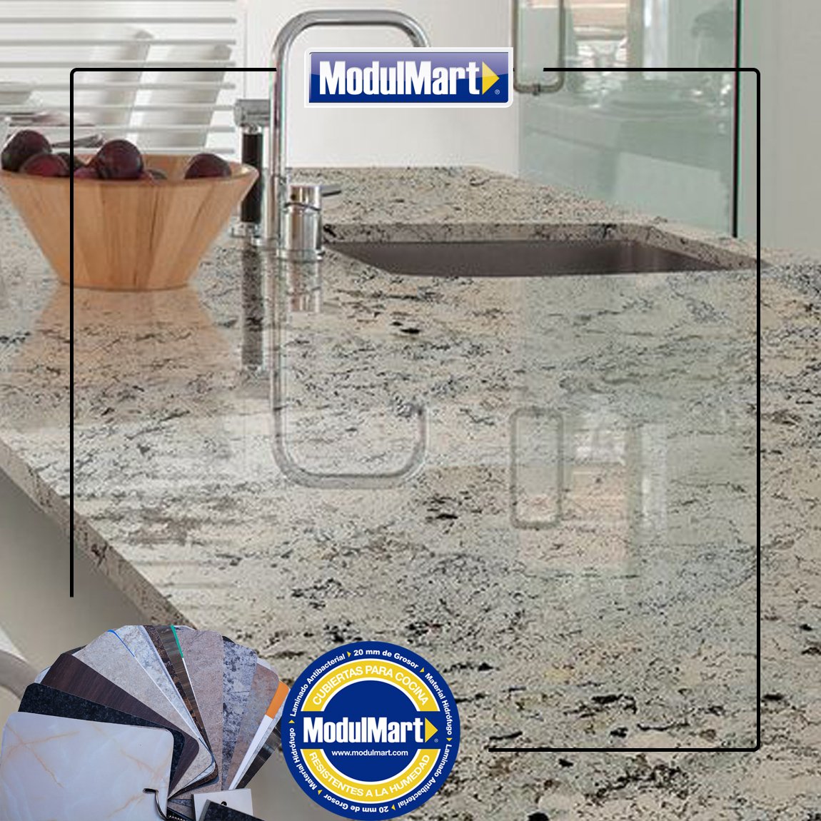 ModulmartMX's tweet image. Tenemos una amplia variedad en CUBIERTAS POSTFORMADAS hechas con material hidrófugo con 30 colores a elegir. ModulMart.com