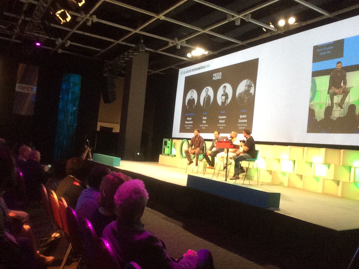 tweetscastro's tweet photo. @eltanofran rompiéndola en el @elojofestival con Paulo Avila de @Unilever,  @nachozuccarino y @MediaMonks https://t.co/cBLwY3ouuf