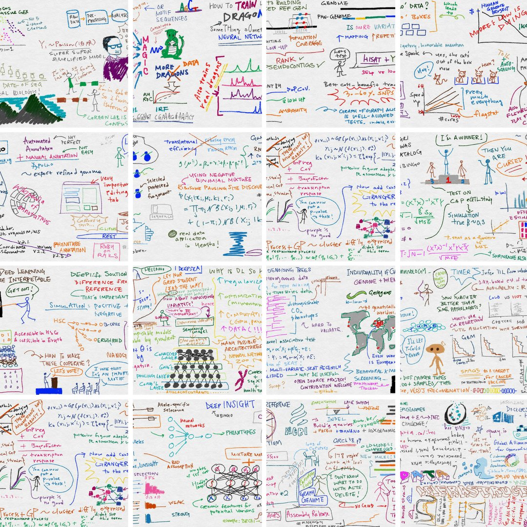 cshlmeetings's tweet photo. @__yoson__ has a distinct note-taking style. Read our chat on her process and view her #BIODATA16 sketches at: https://t.co/KZ314JJCnn https://t.co/DLC4XDE3Wn
