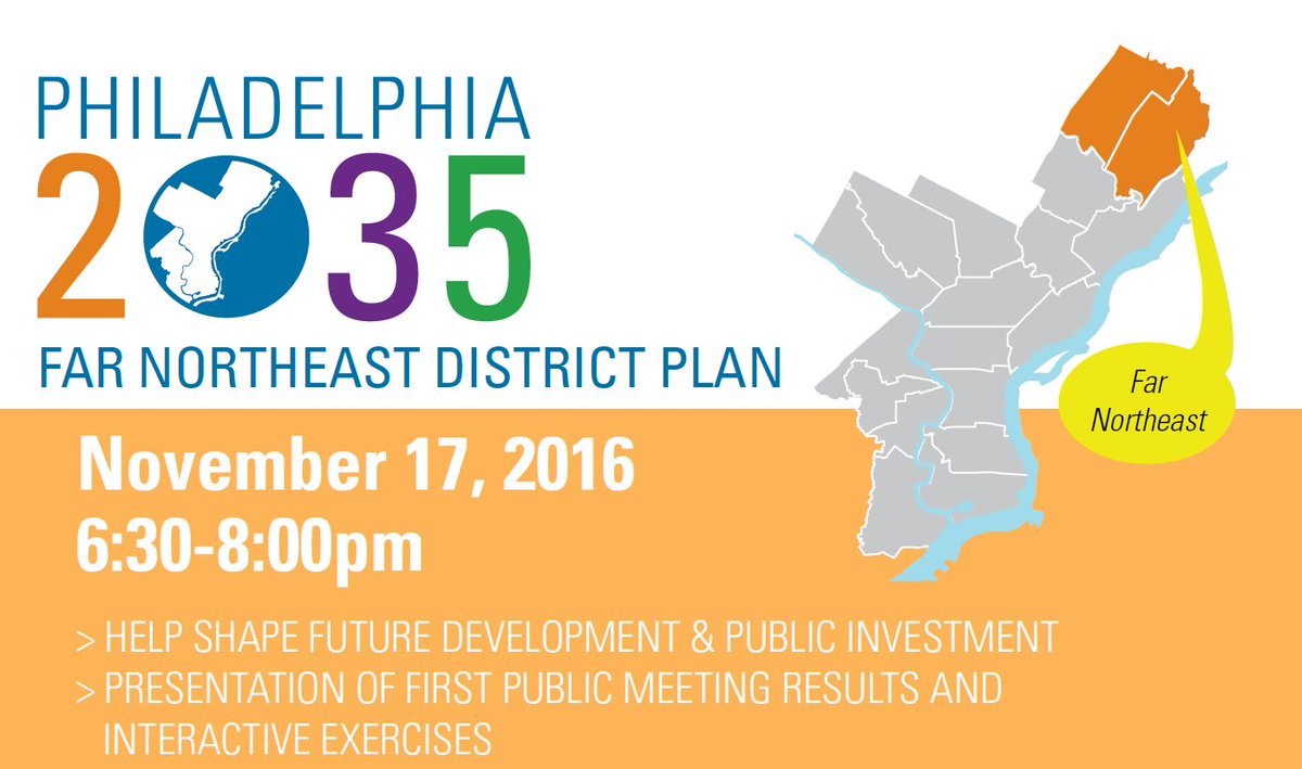 Calling all residents of the Far Northeast! The next District Plan public meeting is in two weeks, save the date: ow.ly/R2AU305JXfZ
