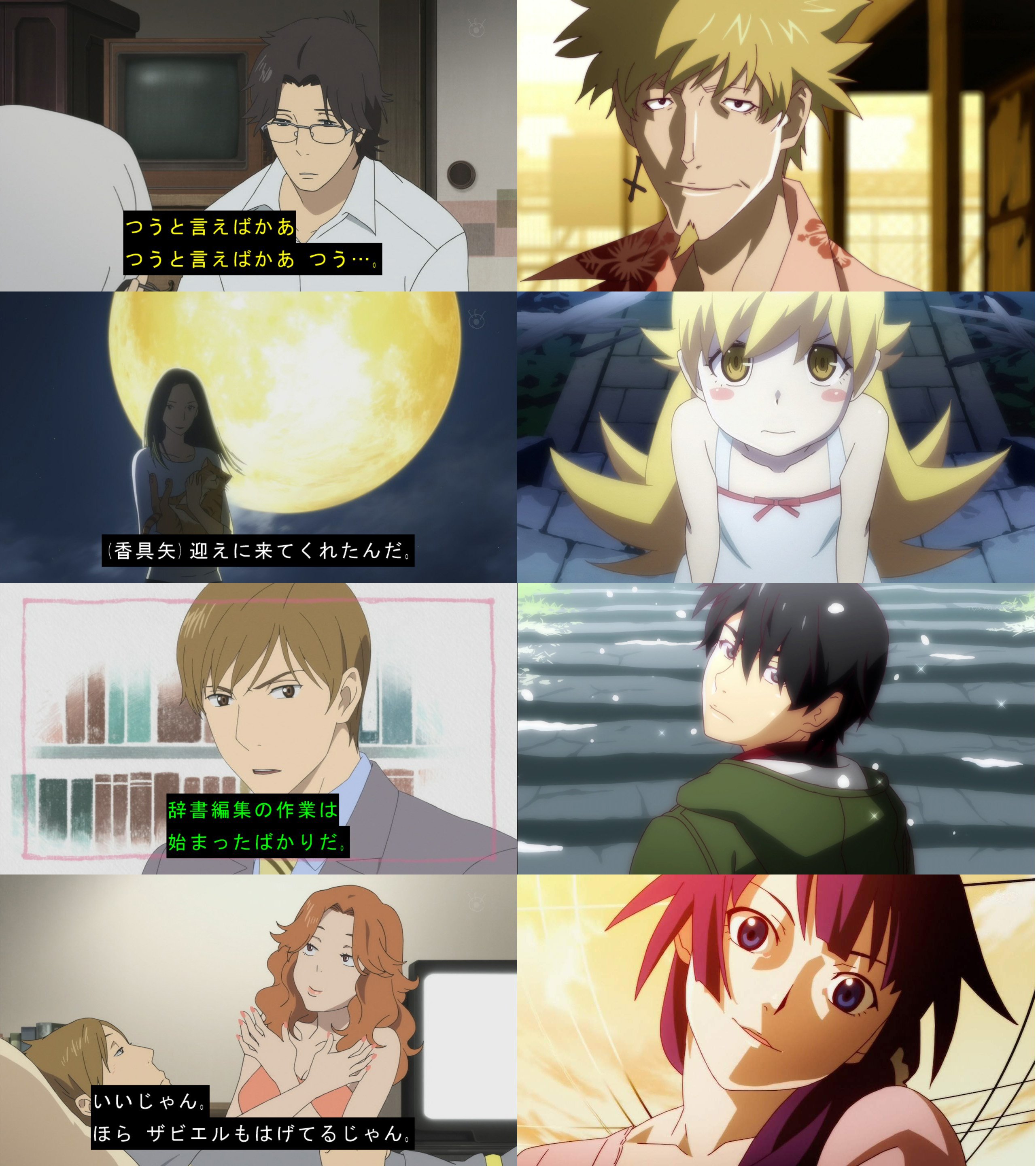 嘲笑のひよこ すすき 舟を編む の登場人物と 物語シリーズ の登場人物との中の人の関連性 馬締光也 櫻井孝宏 忍野メメ 林香具矢 坂本真綾 忍野忍 西岡正志 神谷浩史 阿良々木暦 三好麗美 斎藤千和 戦場ヶ原ひたぎ ぱないの 舟を