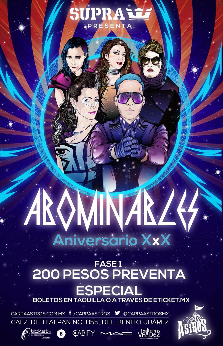 Hoy ya! Preventa a precio especial! Solo unos cuantos boletos a $200. Dia del evento $300. Aprovechen taquilla @CarpaAstrosMx o <a href="/eticket/">ETICKET</a>