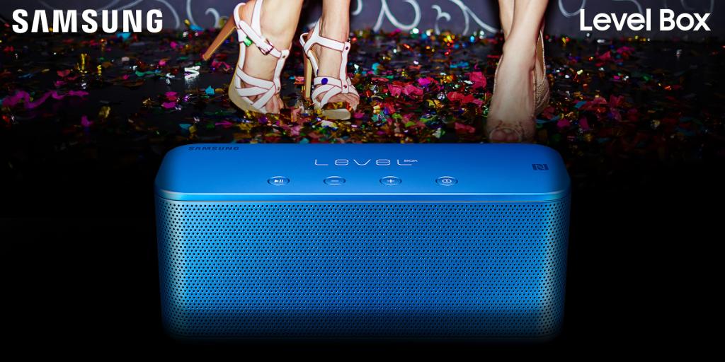 SamsungCO's tweet image. ¡RT si eres la sensación en todas las fiestas! #LevelBox es mucho sonido en poco espacio.