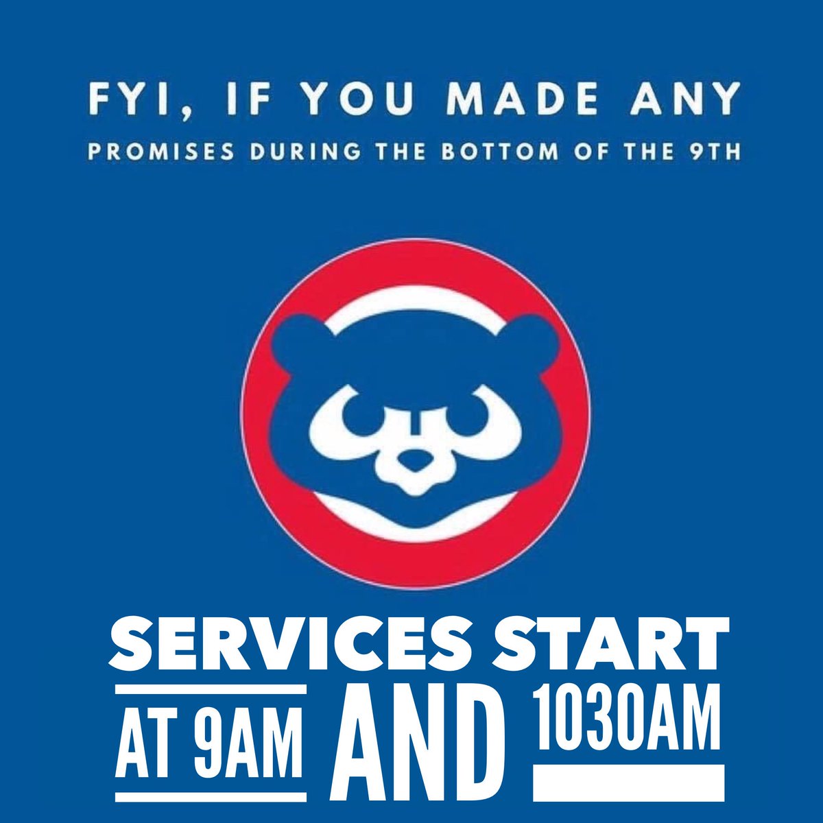 livethelight's tweet photo. #worldseries #cubs #SearchlightChurch #foxholeprayers #LongBranch #worldseries2016 ##sorrycleveland #seeyousunday #harrycaray https://t.co/07P1xVNkyE