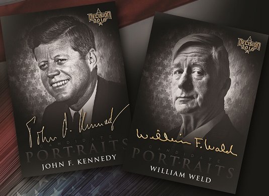sportscards's tweet photo. Final checklist is up for Decision 2016 Series 2! The politically charged set is shipping now https://t.co/UiIAikJ1MB #collect @rickklein https://t.co/FddmEYfzRL