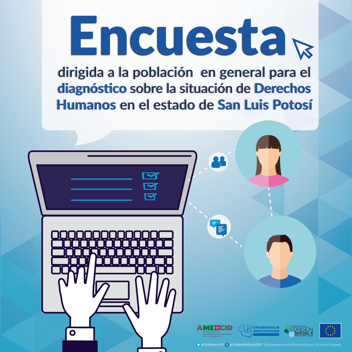 CohesionSLP's tweet image. ¡Los invitamos a participar! cuéntanos como haces valer tus Derechos Humanos. Contesta la encuesta: cedhslp.org.mx:8082