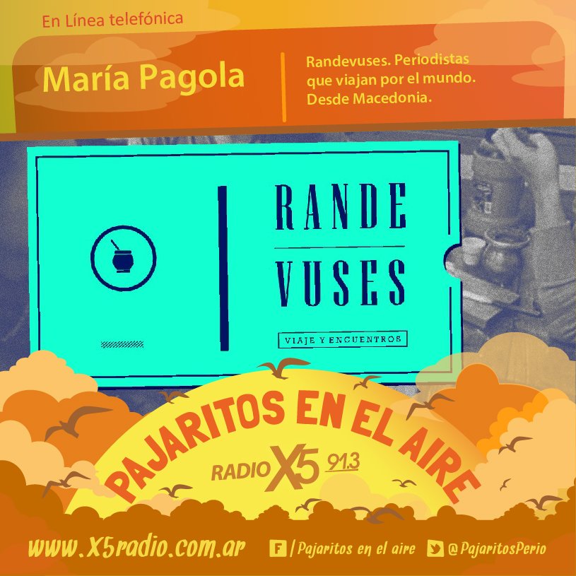 PajaritosPerio's tweet photo. #ENLINEA: @MariaPagola_, de #Randevuses. En #PajaritosenelAire / #RadioX5 91.3 #LaPlata (https://t.co/tjWonmtiow) https://t.co/rSXwUS7V7I