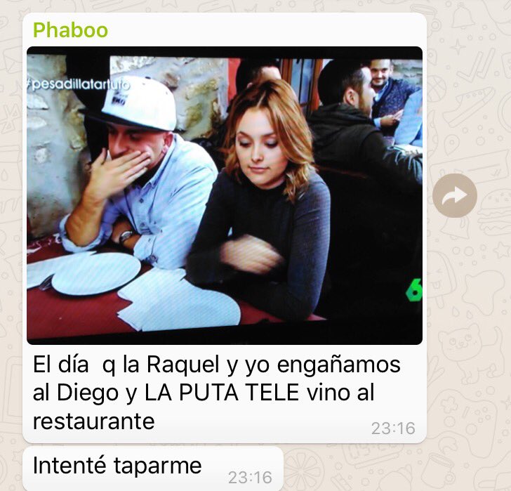 DiegoVillalba86's tweet photo. Hijos de puta @PHABOOcaulfield @raquelcarrillo7 #pesadillatartufo https://t.co/aITQNrtsgR