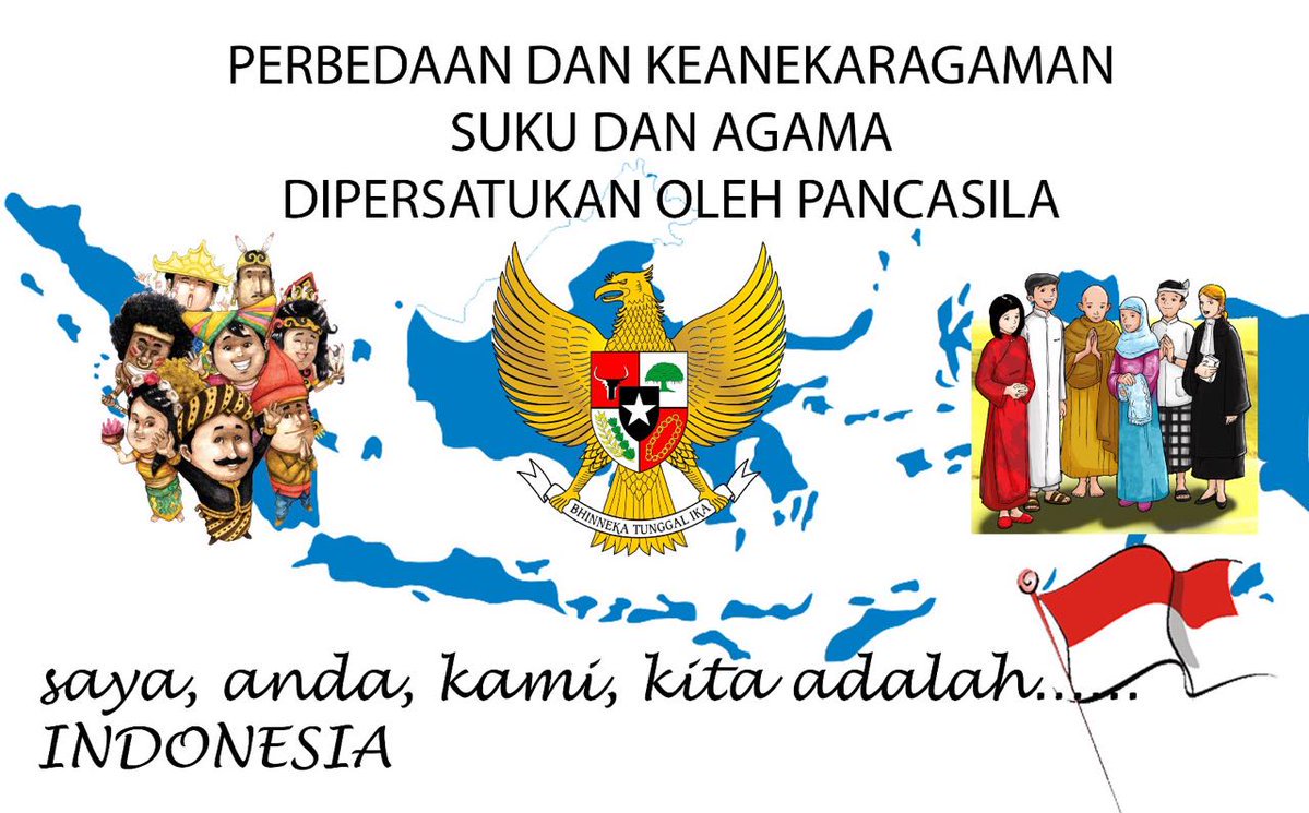 Keberagaman suku dan agama di indonesia dijadikan sebagai