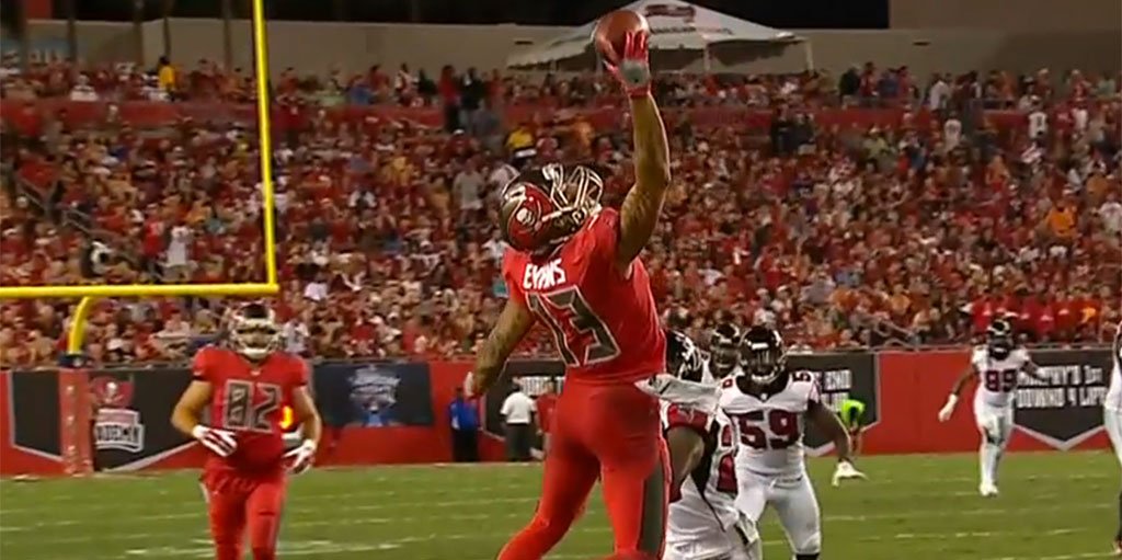 Mike Evans Mike Evans made an amazing, onehanded catch in the Bucs' loss to t...