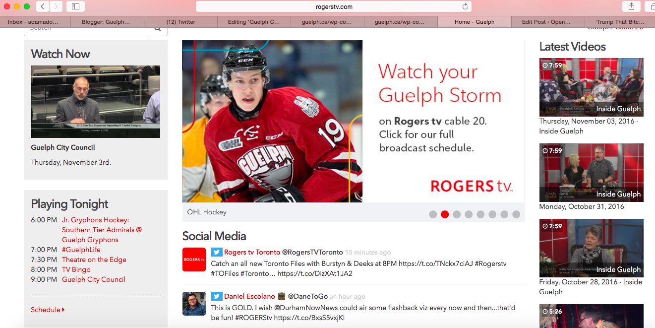FYI: Apparently, Rogers Guelph is live-streaming the meeting. Doesn't start on cable till 9 pm. https://t.co/vtn61wJmCj