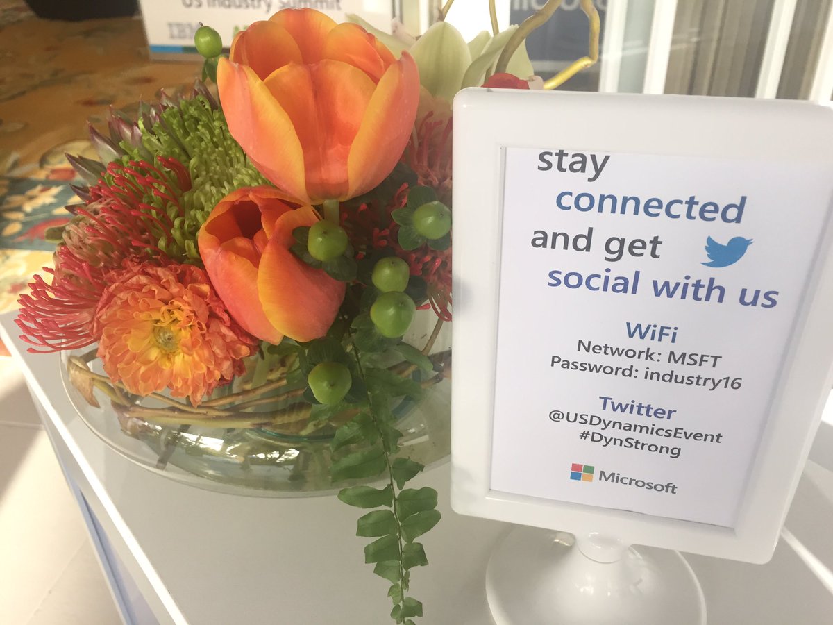 USDynamicsEvent's tweet image. Stay connect and share your insights with us! Network: MSFT | Password: industry16 #DynStrong