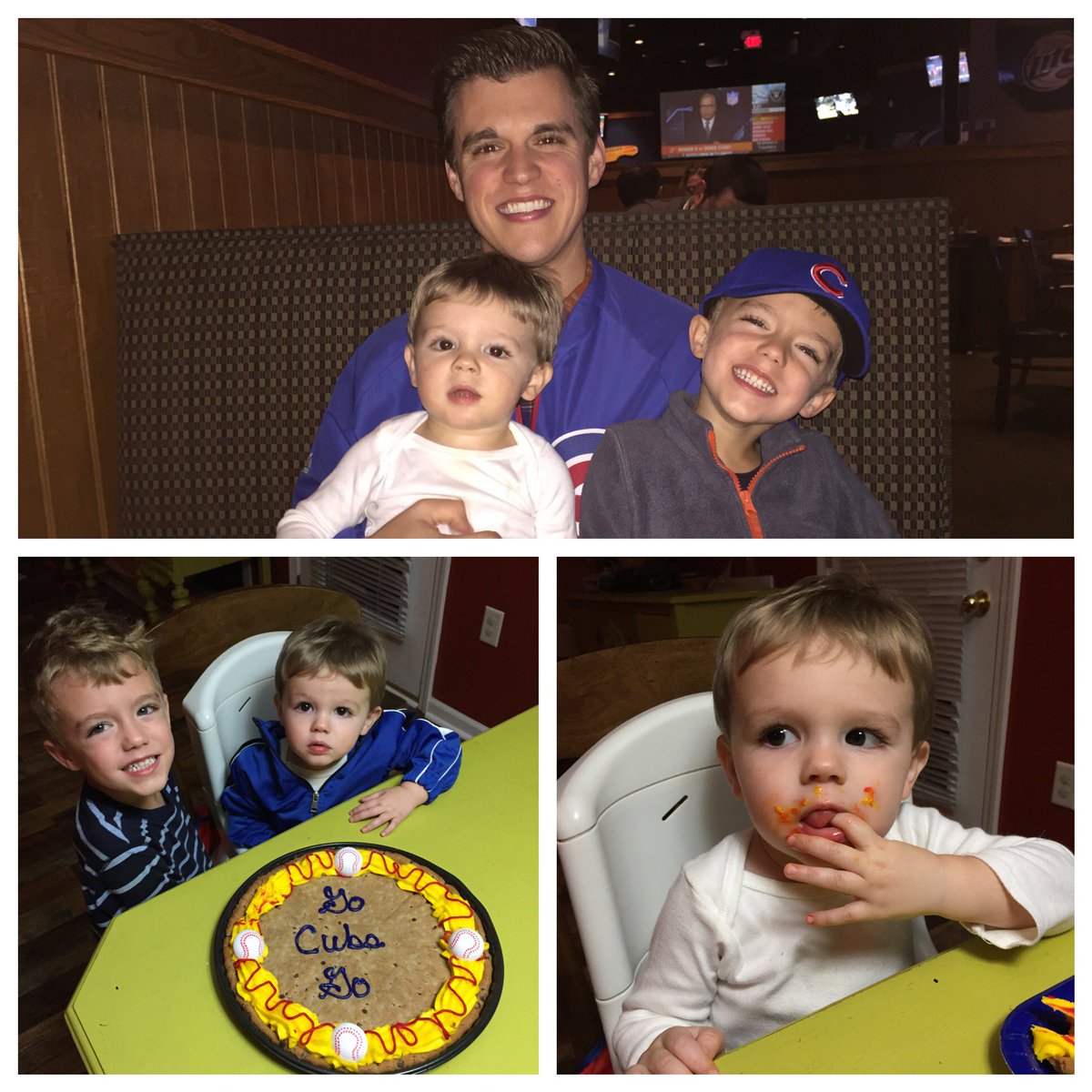 Mel_Tabor's tweet photo. Tonight we celebrated the @Cubs #WorldSeries victory &amp; discussed Tabor family traditions for future series wins @claymtabor https://t.co/BJRQjve5Zz