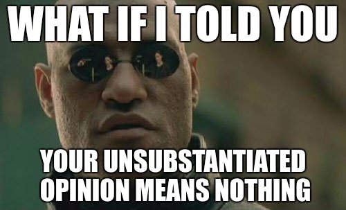 tradingmemes's tweet photo. When did facts and logical debate get overruled by baseless opinion? Saying 'That's my opinion' is not enough... https://t.co/p4vfB46eNN