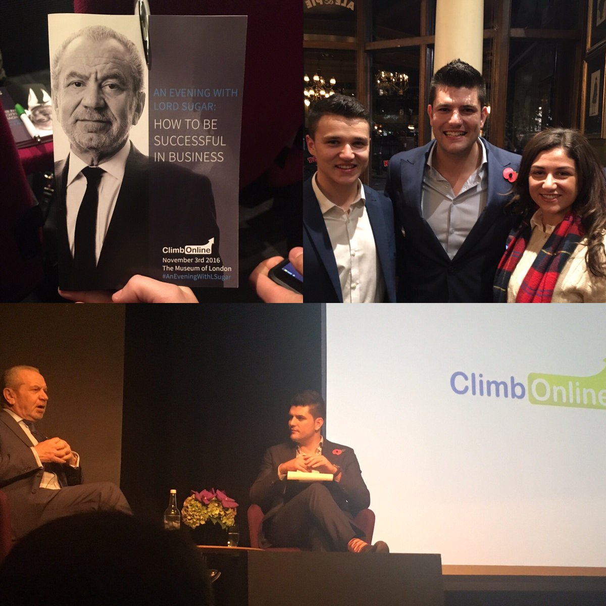 Thanks for an amazing night <a href="/Mark_E_Wright/">Mark Wright</a> great to see <a href="/Lord_Sugar/">Lord Sugar</a> in action and get to speak to you both! Watch out, I'll see you again!